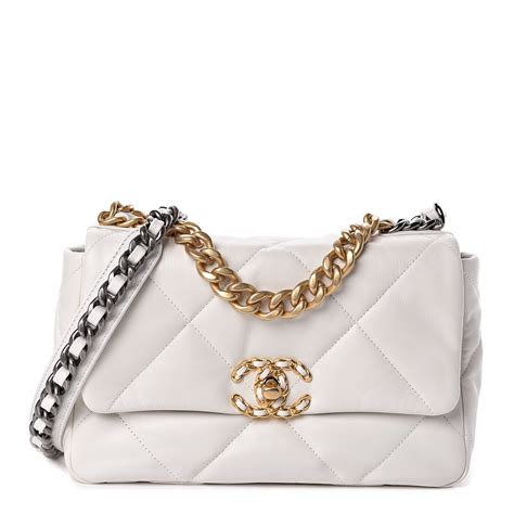 white quilted chanel bag